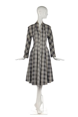 Lot 375 - A rare John Galliano tartan cotton dress, 'The Rose' collection, Autumn-Winter 1987-88