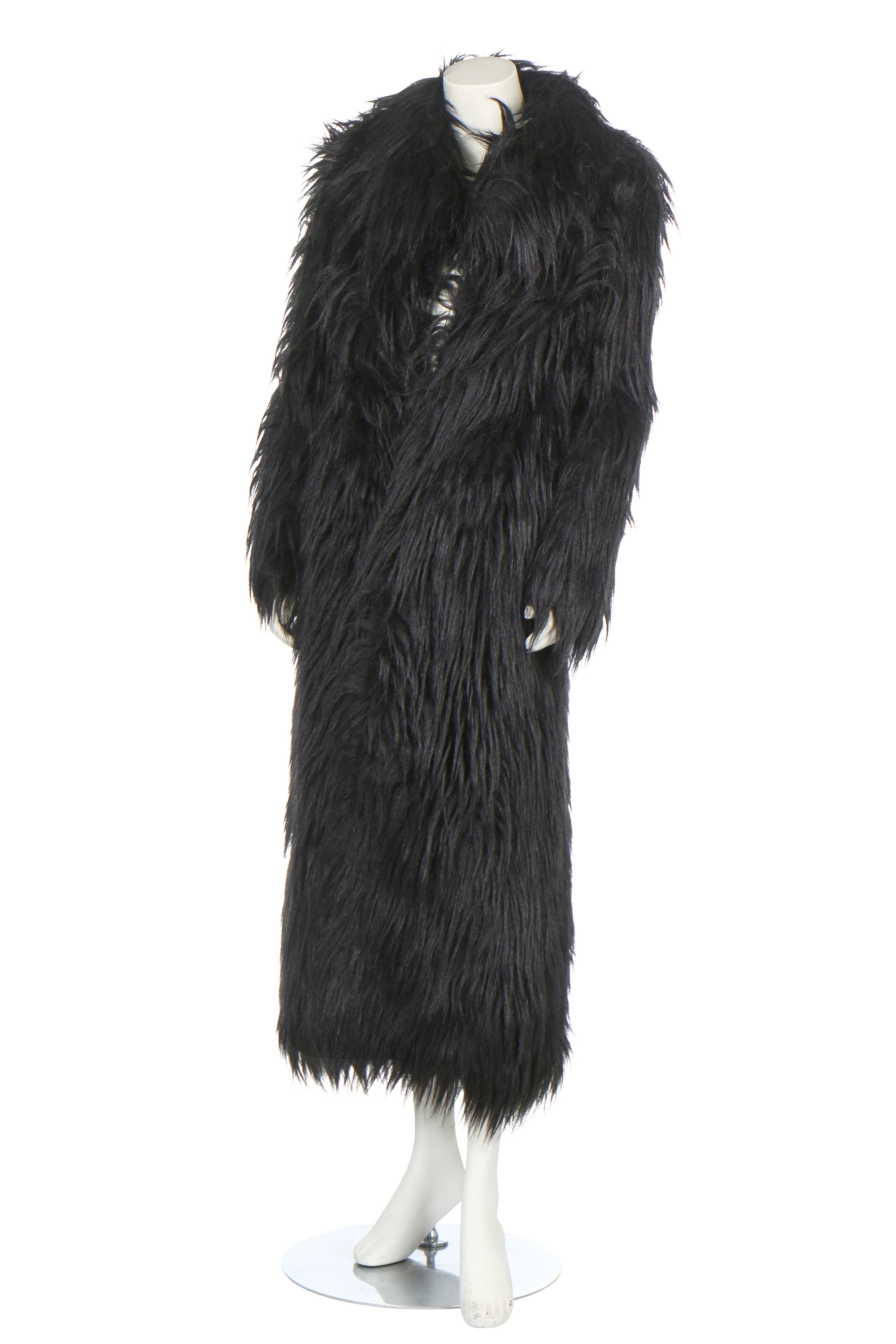 Lot 269 A Biba faux monkey fur coat late 1960s