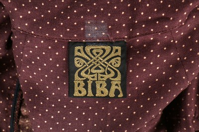 Lot 271 - A Biba Swiss-dot, brushed-cotton two-piece ensemble, late 1960s