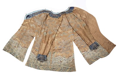 Lot 473 - A brocaded satin dragon robe, jifu, Chinese, Qing dynasty, second half of the 18th century