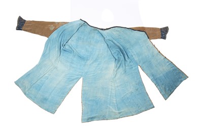 Lot 473 - A brocaded satin dragon robe, jifu, Chinese, Qing dynasty, second half of the 18th century