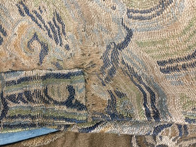 Lot 473 - A brocaded satin dragon robe, jifu, Chinese, Qing dynasty, second half of the 18th century