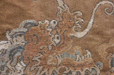 Lot 473 - A brocaded satin dragon robe, jifu, Chinese, Qing dynasty, second half of the 18th century