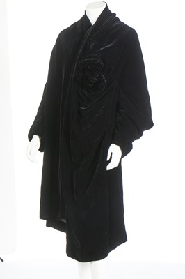 Lot 223 - A Comme des Garçons black velvet opera coat, Autumn-Winter 1991-92
