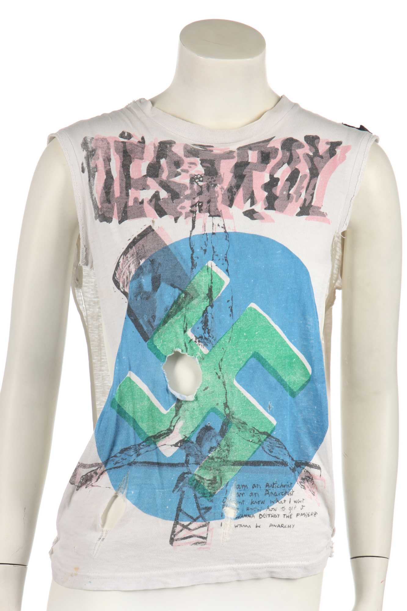 Click for high resolution Lot 334 - A Westwood/McLaren 'Destroy' T-shirt, circa 1976