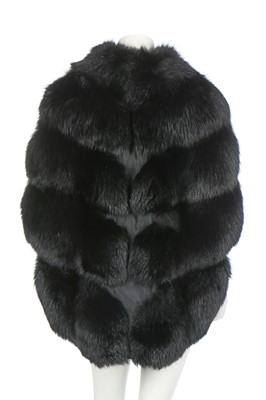 Lot 121 - A Bill Gibb for Philip Hockley black fox fur capelet, 1970s