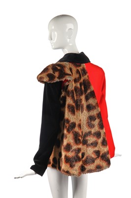 Lot 388 - A Vivienne Westwood fox fur and scarlet wool 'hunt' jacket, 'Dressing Up' collection, Autumn-Winter 1991-92