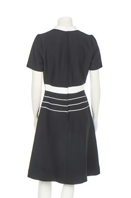 Lot 273 - A Louis Féraud for Rembrandt black wool-crêpe dress, mid-1960s