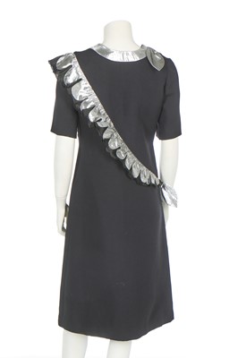 Lot 273 - A Louis Féraud for Rembrandt black wool-crêpe dress, mid-1960s