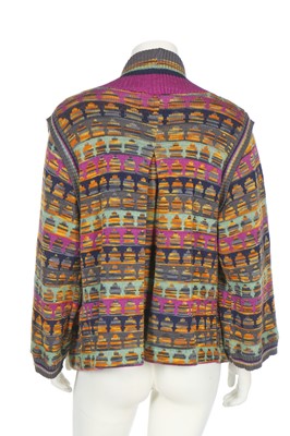Lot 251 - A Bill Gibb knitted cardigan, 'Moon and Buddha' collection, Autumn-Winter 1975-76