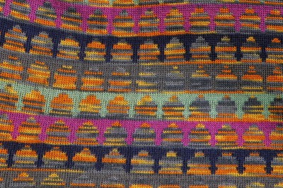 Lot 251 - A Bill Gibb knitted cardigan, 'Moon and Buddha' collection, Autumn-Winter 1975-76