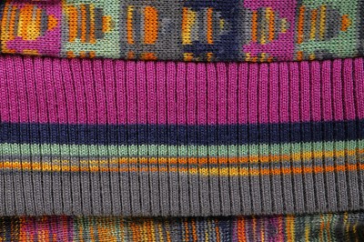 Lot 251 - A Bill Gibb knitted cardigan, 'Moon and Buddha' collection, Autumn-Winter 1975-76