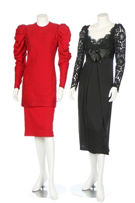 Lot 235 - Two Hardy Amies couture evening gowns, 1980s