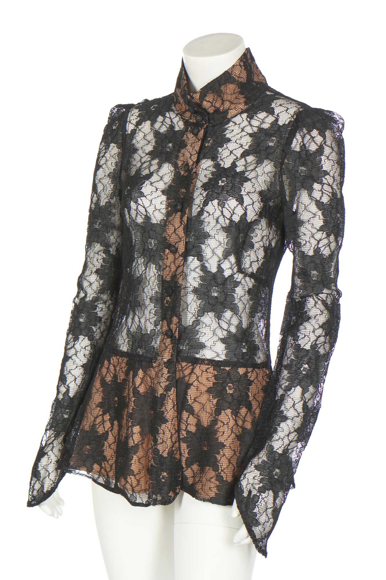 Lot 264 - A Biba black lace jacket, 1969