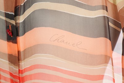 Lot 61 - Two Chanel striped chiffon blouses, 2001