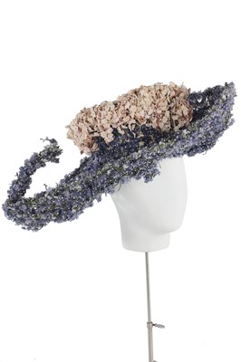 Lot 151 - A Philip Treacy Forget Me Not hat, probably early 2000s