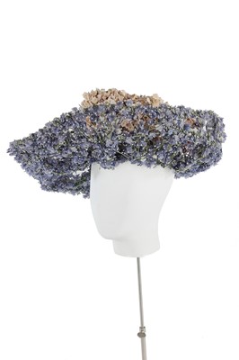 Lot 151 - A Philip Treacy Forget Me Not hat, probably early 2000s