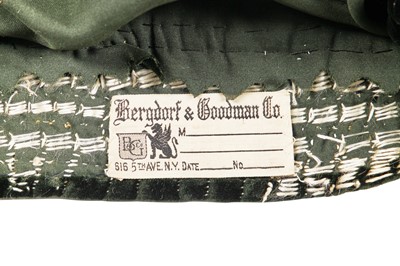 Lot 229 - A rare Madeleine & Madeleine green velvet orientalist robe, circa 1919