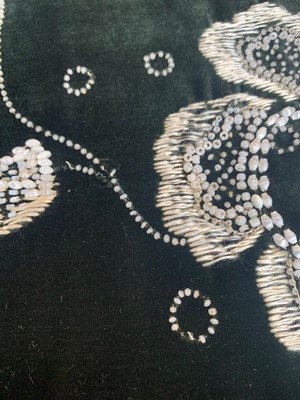 Lot 229 - A rare Madeleine & Madeleine green velvet orientalist robe, circa 1919