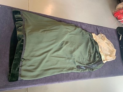 Lot 229 - A rare Madeleine & Madeleine green velvet orientalist robe, circa 1919