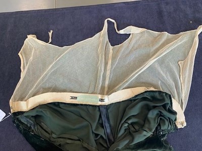 Lot 229 - A rare Madeleine & Madeleine green velvet orientalist robe, circa 1919