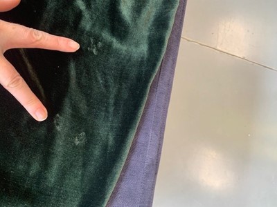 Lot 229 - A rare Madeleine & Madeleine green velvet orientalist robe, circa 1919