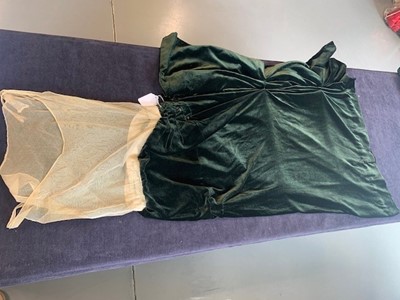 Lot 229 - A rare Madeleine & Madeleine green velvet orientalist robe, circa 1919