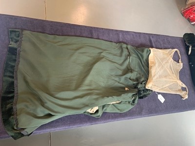 Lot 229 - A rare Madeleine & Madeleine green velvet orientalist robe, circa 1919