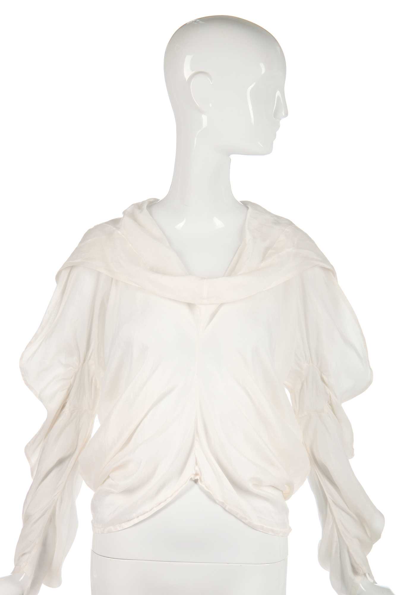 Lot 374 - A John Galliano parachute silk shirt with 'circle'-cut sleeves, Spring-Summer 1986