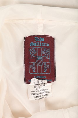 Lot 374 - A John Galliano parachute silk shirt with 'circle'-cut sleeves, Spring-Summer 1986