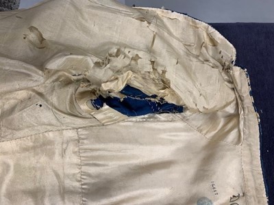 Lot 422 - A gentleman's embroidered blue silk frock coat, 1780s
