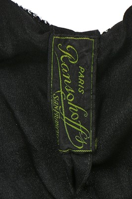 Lot 354 - A Ransohoff's black chiffon flapper dress with silk fringing, 1920s
