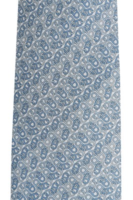 Lot 207 - Four Hermès silk ties in shades of lilac and blue, modern