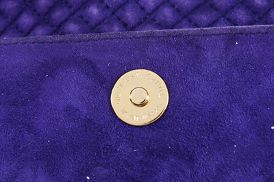 Lot 25 - A Bottega Veneta quilted purple suede bag, late 1970s