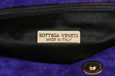 Lot 25 - A Bottega Veneta quilted purple suede bag, late 1970s