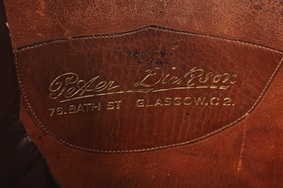 Lot 391 - A pair of Peter Dickson officer's chestnut-brown leather boots, First World War/interwar period