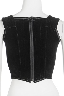 Lot 158 - A Vivienne Westwood black velvet corset, 1990s