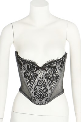 Lot 160 - A Vivienne Westwood black lace corset, 1990s