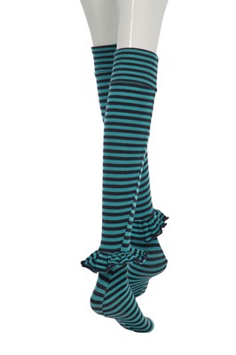 Lot 365 - A BodyMap printed turquoise cotton jersey dress, probably 'Cat in the Hat ...' collection, Autumn-Winter 1984-85