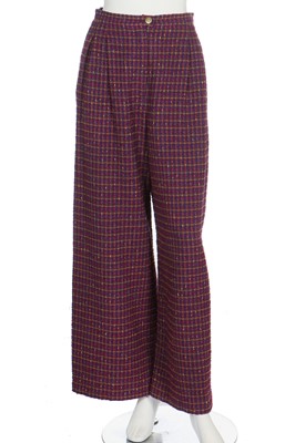 Lot 62 - A pair of Chanel boutique wide-legged trousers, 1990s