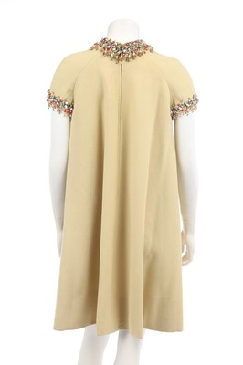 Lot 323 - A Fabiani couture yellow wool mini dress, Italian, circa 1968