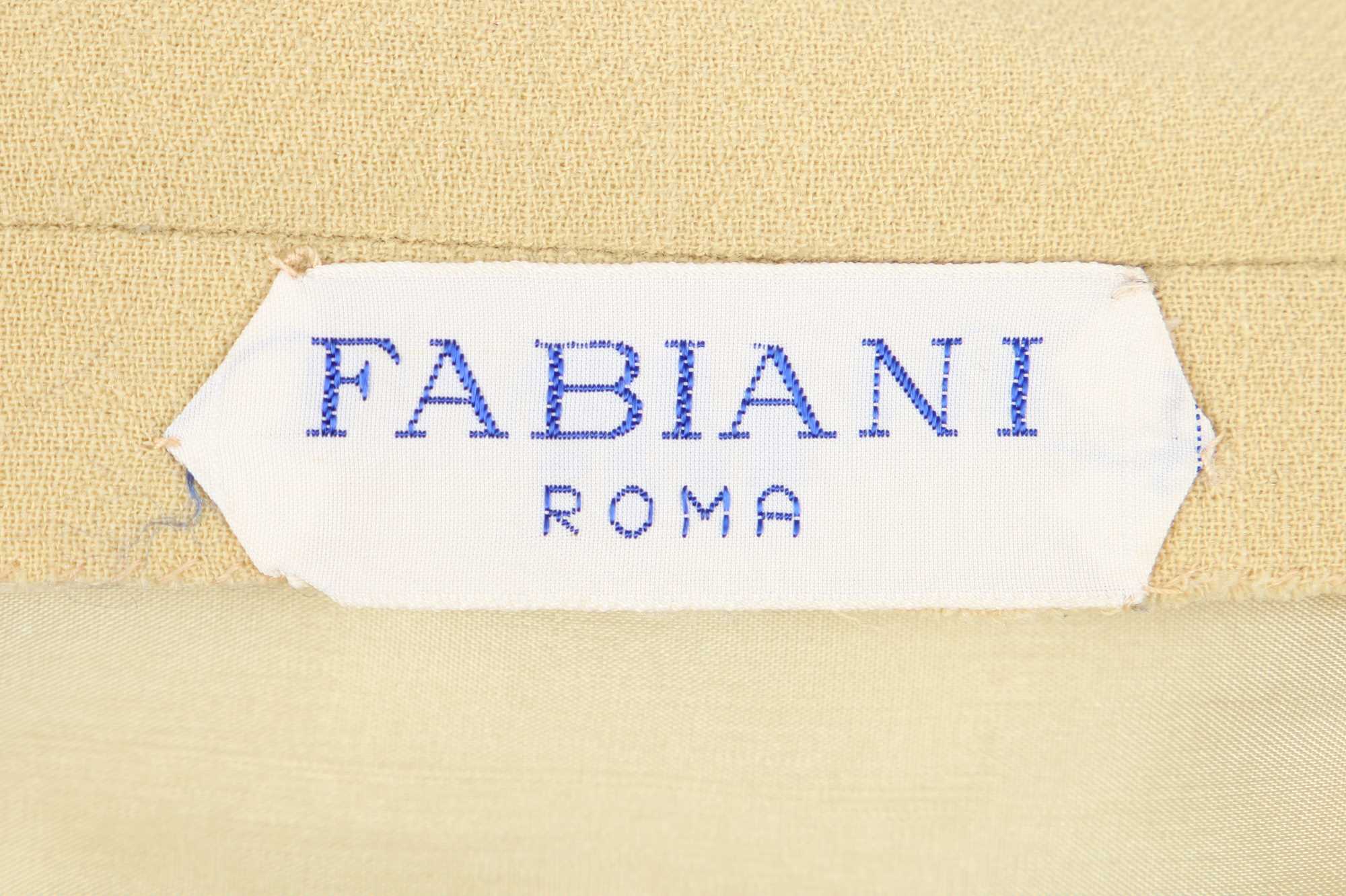 Lot 323 - A Fabiani couture yellow wool mini dress,