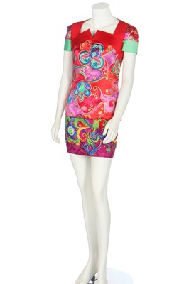 Lot 165 - A Gianni Versace printed silk two-piece ensemble, probably Spring-Summer 1991
