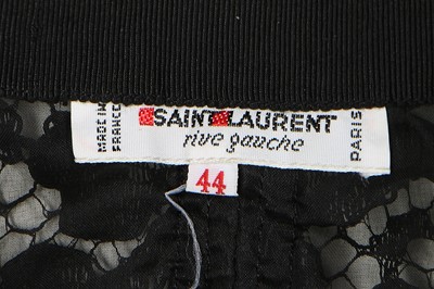 Lot 182 - An Yves Saint Laurent black lace bustier, Autumn-Winter 1984-85