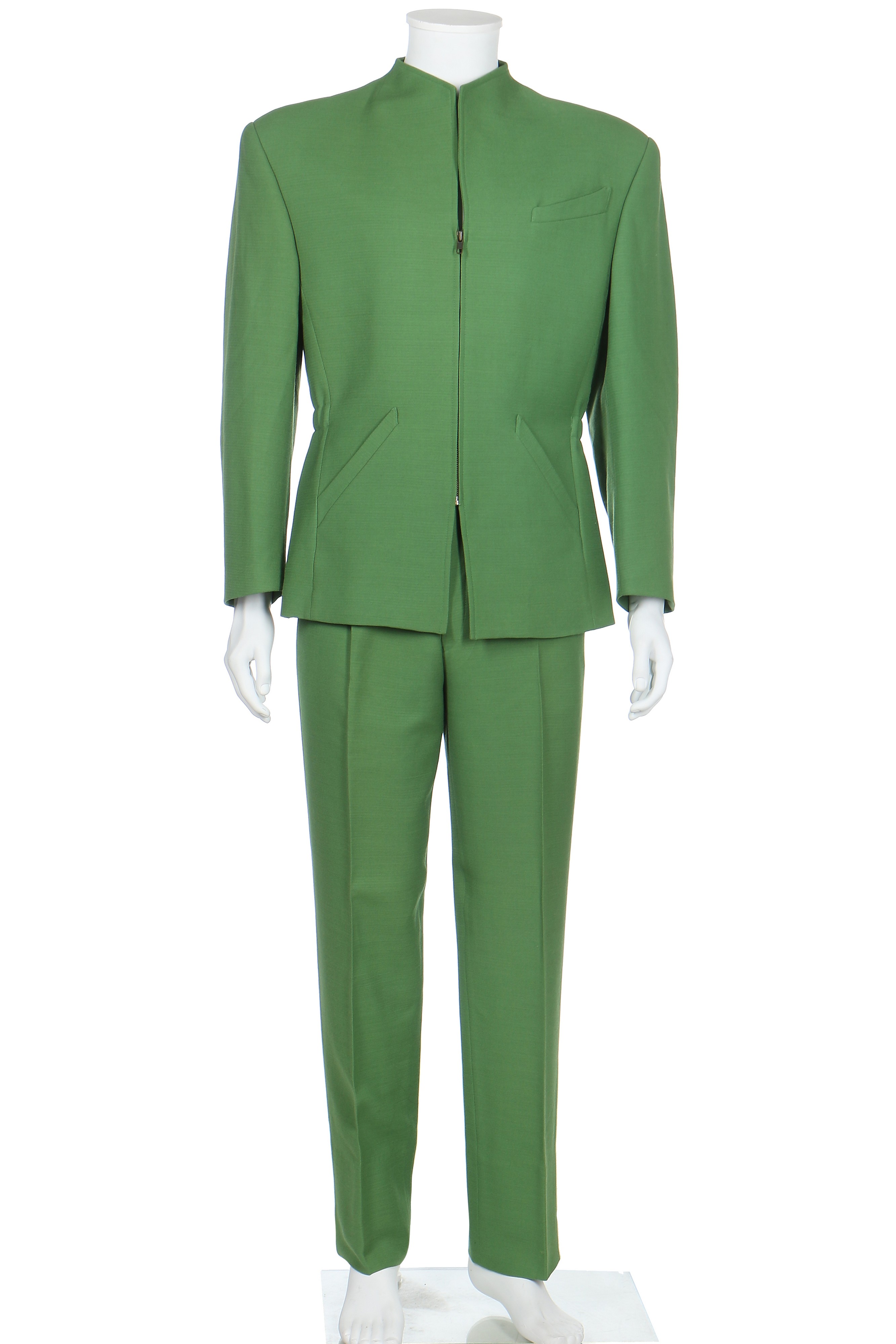 ✨レア✨Thierry mugler スーツセットアップ　緑　サイズ48 Vintage Thierry Mugler Fall 1992 Emerald Jacket + Pleated