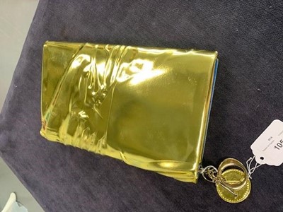 Lot 105 - A Christian Dior by Jason Martin limited edition gold leather clutch bag, 2016