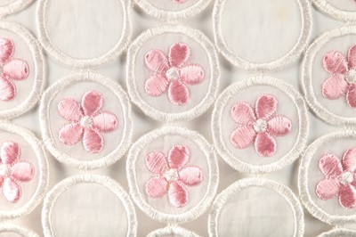Lot 296 - An Ungaro two-piece ensemble formed from lattice of embroidered organza circles, 1968
