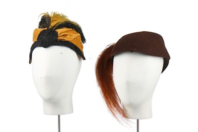 Lot 300 - Ten assorted hats, 1920s to 1980s