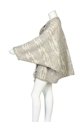 Lot 219 - A good Issey Miyake textured ivory and grey wool coat, 1983