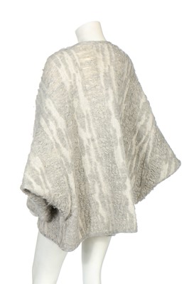 Lot 219 - A good Issey Miyake textured ivory and grey wool coat, 1983